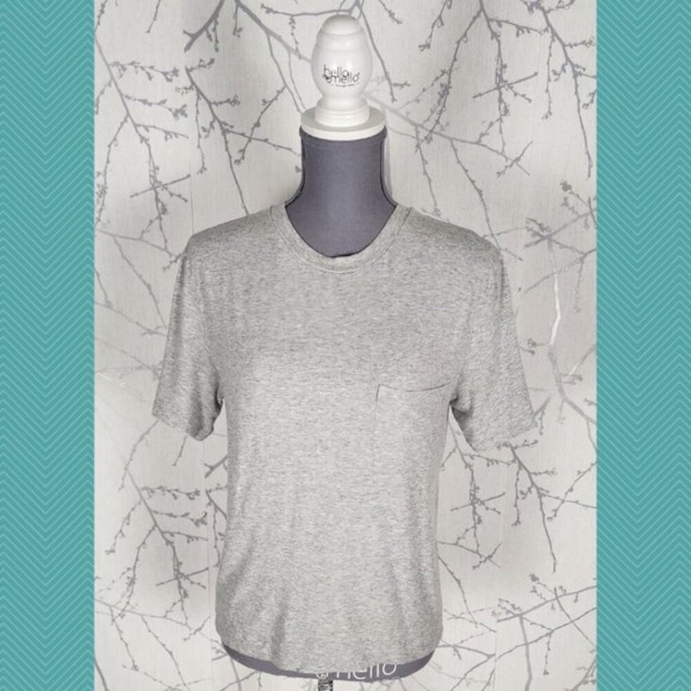 Wilfred Pale Gray Stretch Boxy Fit Pocket T-Shirt